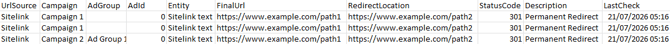 URL Scanner report